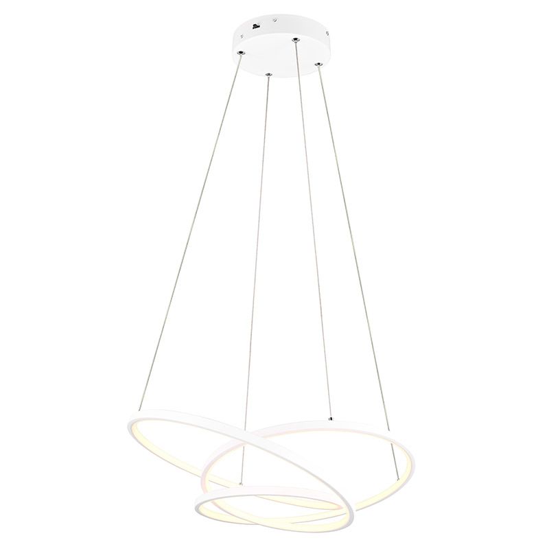 Suspension design blanche, Teodore, 34W, white switch LED, gradable en 3 étapes