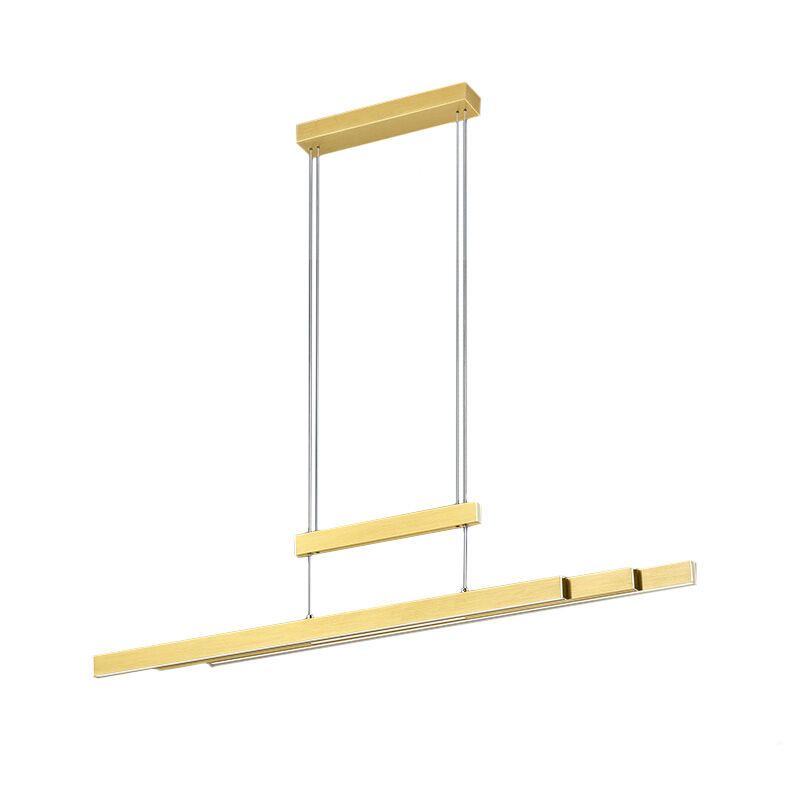 Suspension moderne laiton, Jessey, 42W, blanc chaud à froid réglable LED, avec variateur tactile Suspension moderne laiton, Jessey, 42W, blanc chaud à froid réglable LED, avec variateur tactile