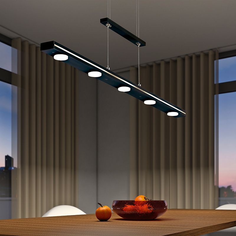 Suspension moderne noire, Awa, 3,5W, blanc chaud à froid réglable LED