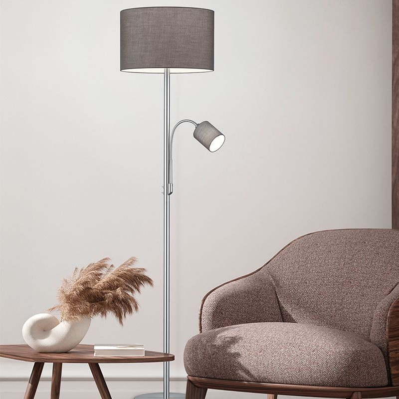 Lampadaire moderne gris, Ledbury, avec interrupteur