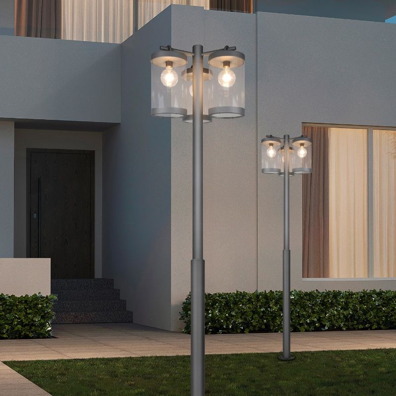 Lampadaire extérieur avec capteur crépusculaire moderne anthracite, Sambesi, IP44 Lampadaire extérieur avec capteur crépusculaire moderne anthracite, Sambesi, IP44