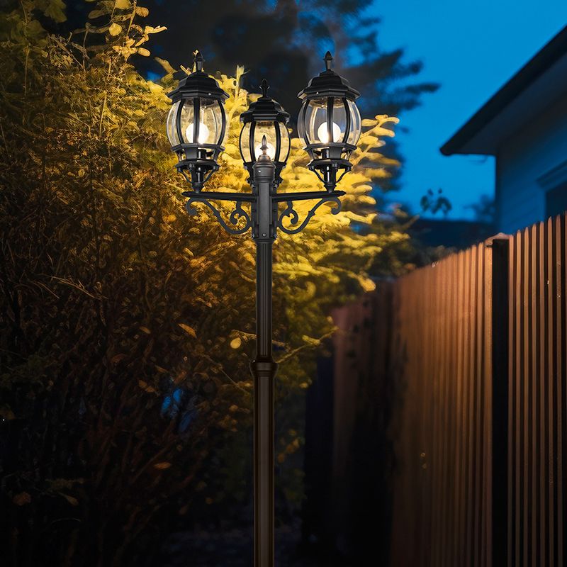 Candélabre extérieur classique noir, Evander, IP23 Candélabre extérieur classique noir, Evander, IP23