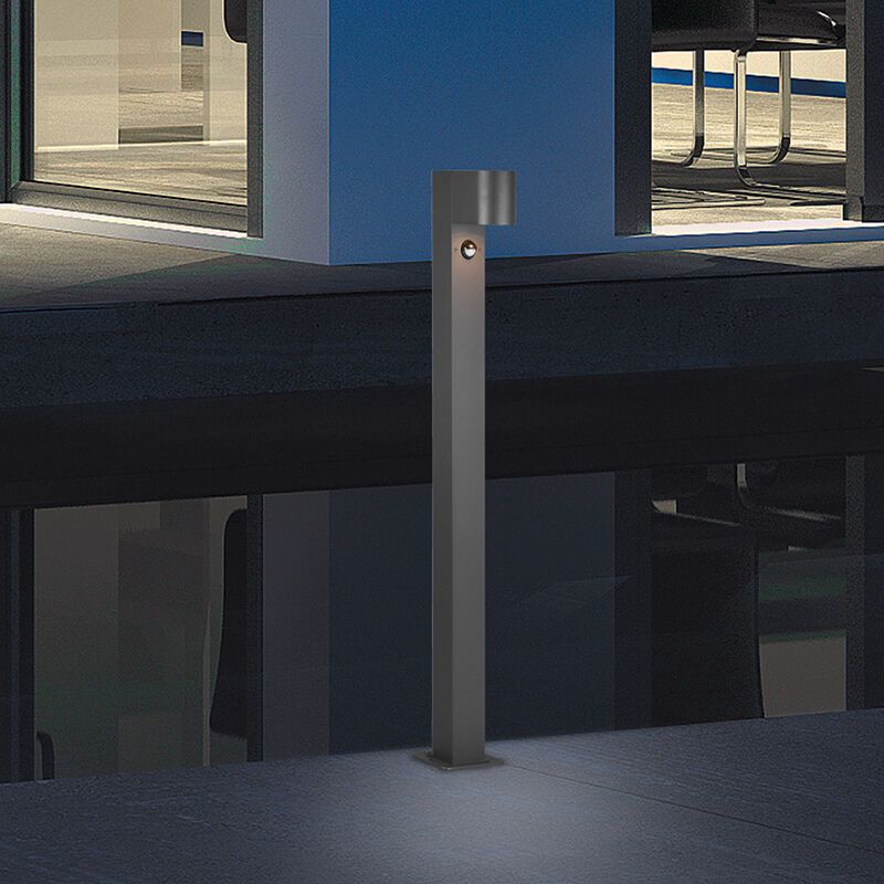 Lampadaire extérieur avec détecteur de mouvement moderne anthracite, Laurien, IP44 Lampadaire extérieur avec détecteur de mouvement moderne anthracite, Laurien, IP44