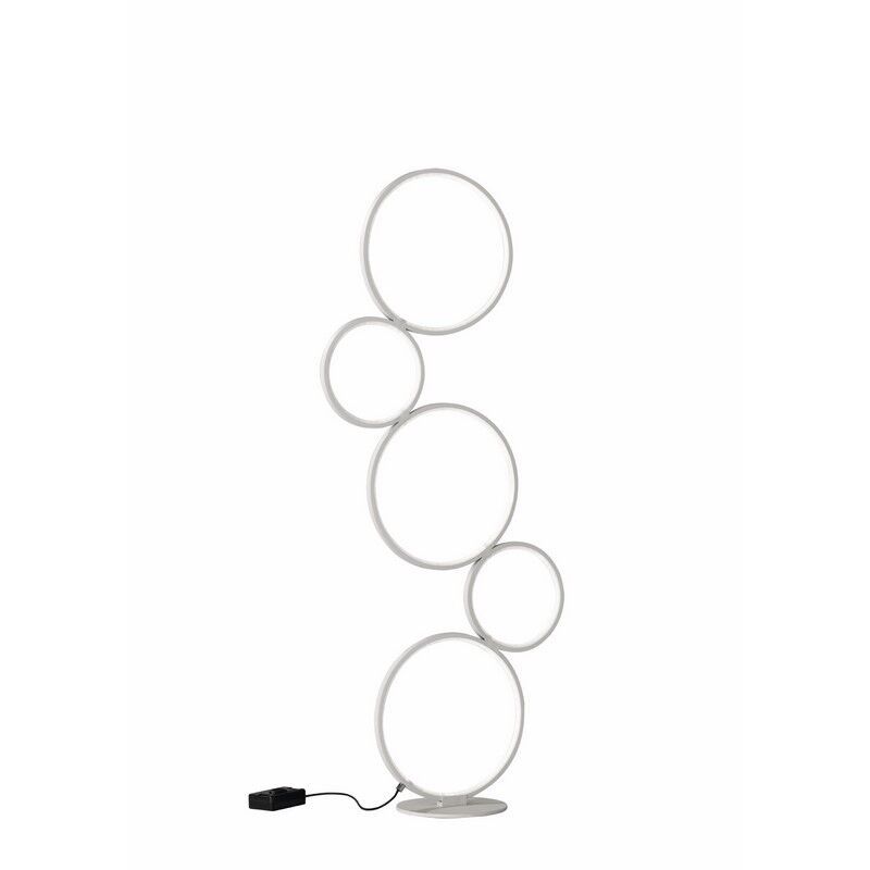 Lampadaire moderne blanc, Robon, 36W, 3000K LED, avec interrupteur