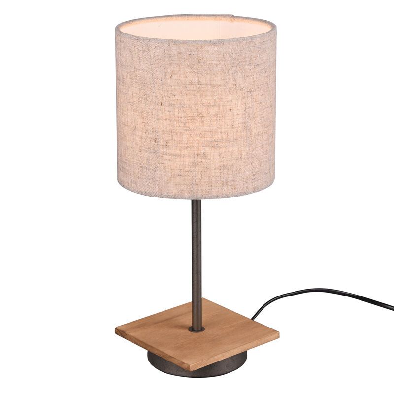 Lampe de table vintage nickel, Milco, avec interrupteur