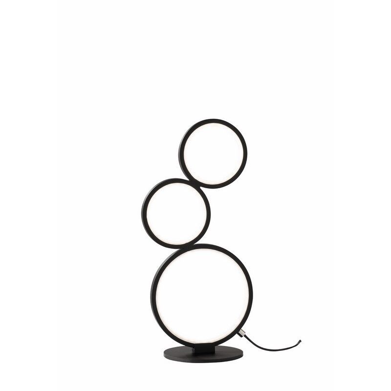 Lampe de table moderne noire, Robon, 17W, 3000K LED, avec interrupteur Lampe de table moderne noire, Robon, 17W, 3000K LED, avec interrupteur