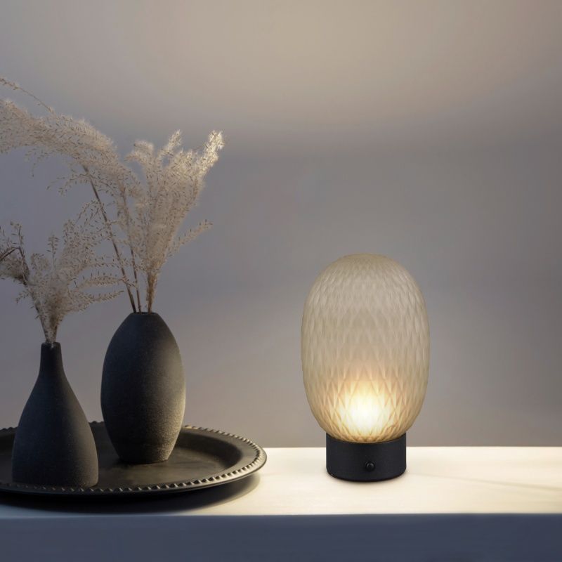 Lampe de table rechargeable moderne verte, Danyal, 1,5W, 3000K LED, gradable en 3 étapes