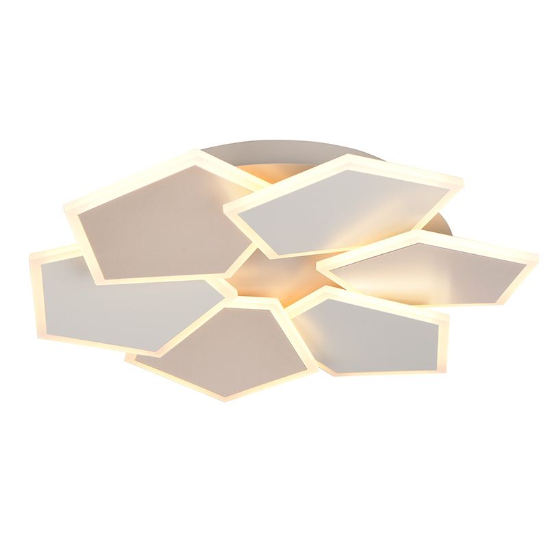 Lampe plafond moderne blanche, Vishaal, gradable en 3 étapes Lampe plafond moderne blanche, Vishaal, gradable en 3 étapes