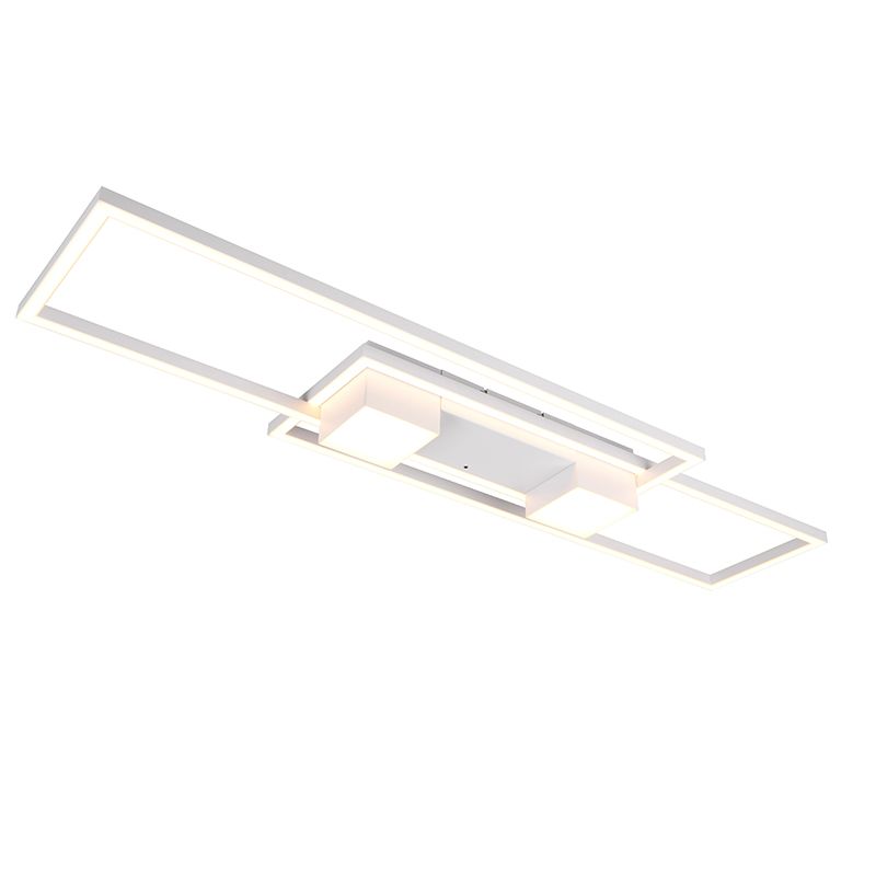 Lampe plafond design blanche, Sohaib, 37W, blanc chaud à froid réglable LED, gradable en 3 étapes Lampe plafond design blanche, Sohaib, 37W, blanc chaud à froid réglable LED, gradable en 3 étapes