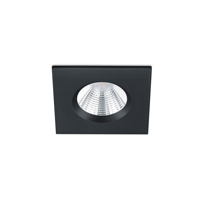 Spot encastré salle de bain moderne noir, Iman, 5W, 3000K LED, IP65
