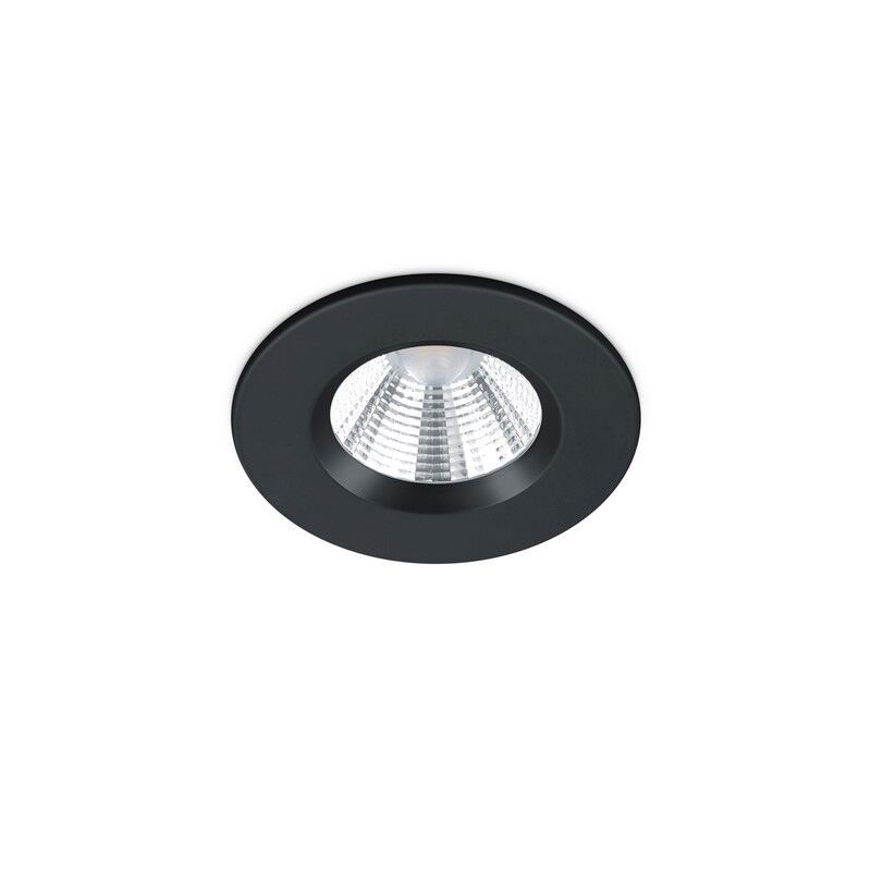 Spot encastré salle de bain moderne noir, Iman, 5W, 3000K LED, IP65