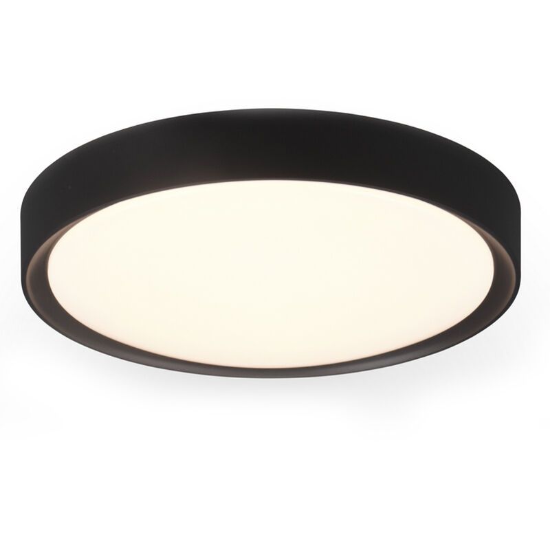 Plafonnier salle de bain en plastique blanc, Evelina, 18W, 3000K LED, IP44 Plafonnier salle de bain en plastique blanc, Evelina, 18W, 3000K LED, IP44