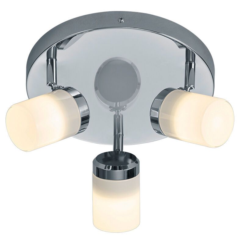 Spot plafond salle de bain moderne chromé, Nelis, IP44