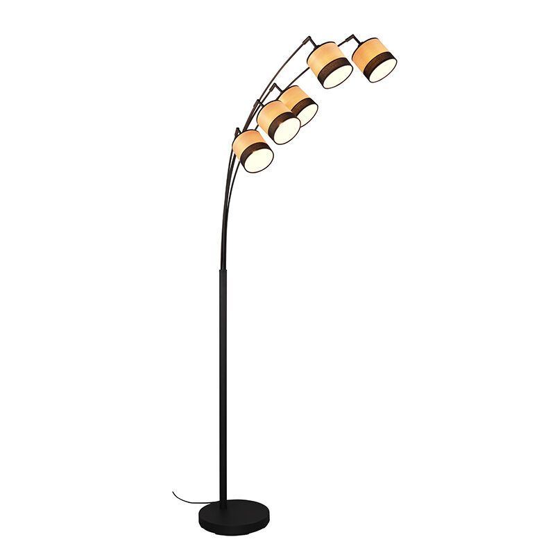 Lampadaire moderne bois, Ying, avec interrupteur