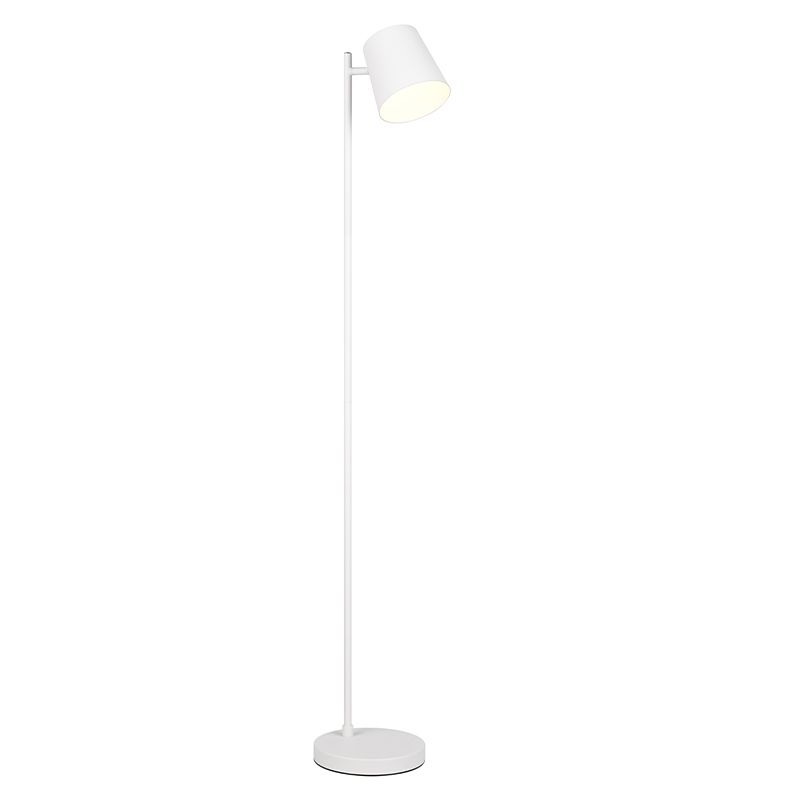 Lampadaire rechargeable en métal blanche, Suraya, 4,5W, 3000K LED, gradable en 3 étapes
