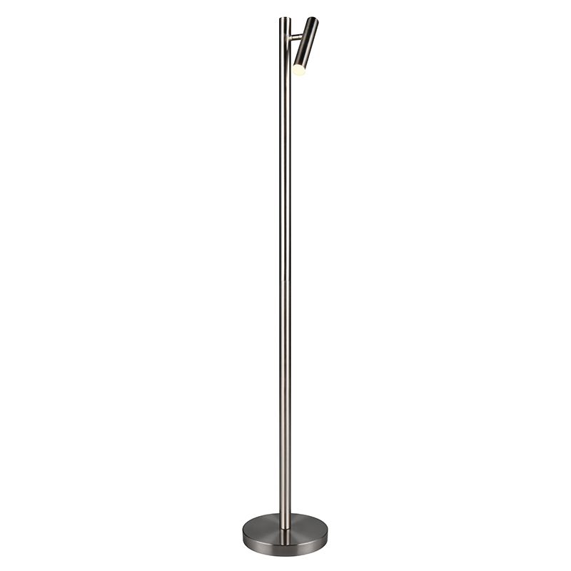 Lampadaire rechargeable moderne nickel, Peniguet, 3W, blanc chaud à froid réglable LED, avec variateur tactile Lampadaire rechargeable moderne nickel, Peniguet, 3W, blanc chaud à froid réglable LED, avec variateur tactile