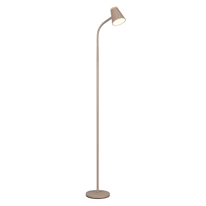 Lampadaire moderne marron, Rahul, 4,5W, 3000K LED, avec interrupteur