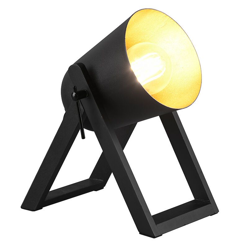 Lampe de table moderne noire, Sacha, avec interrupteur Lampe de table moderne noire, Sacha, avec interrupteur