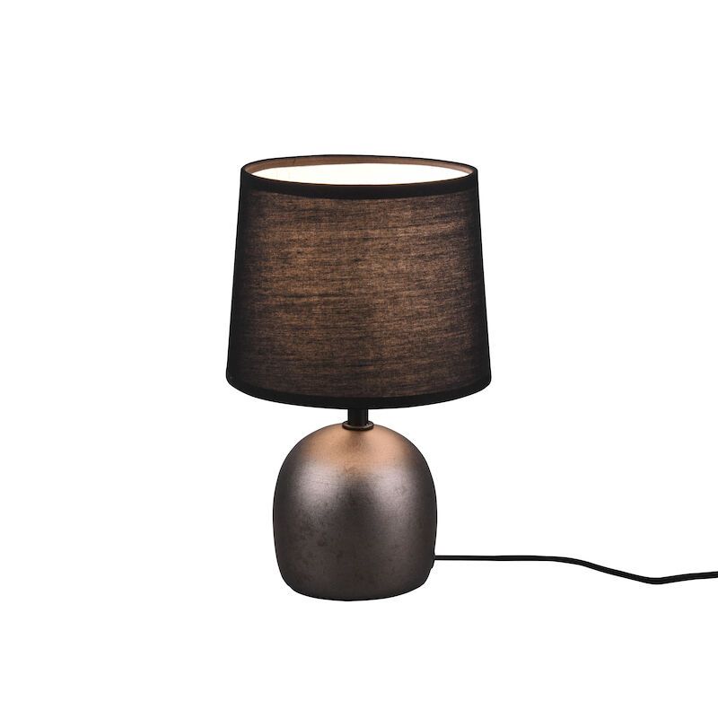 Lampe de table en céramique nickel, Myrna, avec interrupteur Lampe de table en céramique nickel, Myrna, avec interrupteur