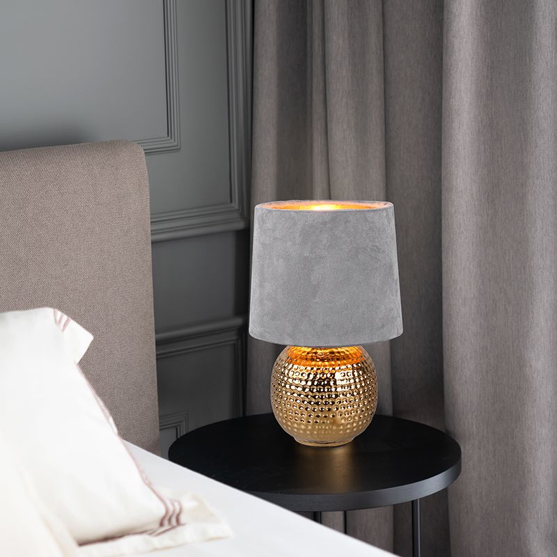 Lampe de table en céramique dorée, Jorre, avec interrupteur