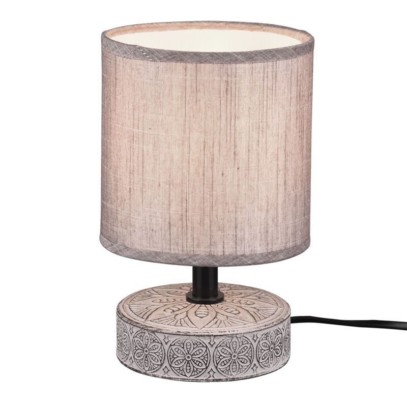 Lampe de table en céramique marronne, Lola, avec interrupteur Lampe de table en céramique marronne, Lola, avec interrupteur