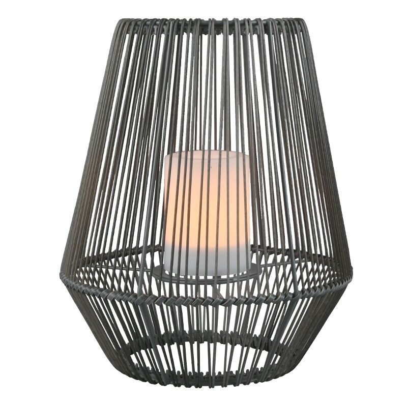 Lampe de table solaire extérieur moderne grise, Rochelle, 1W, 3000K LED, IP44