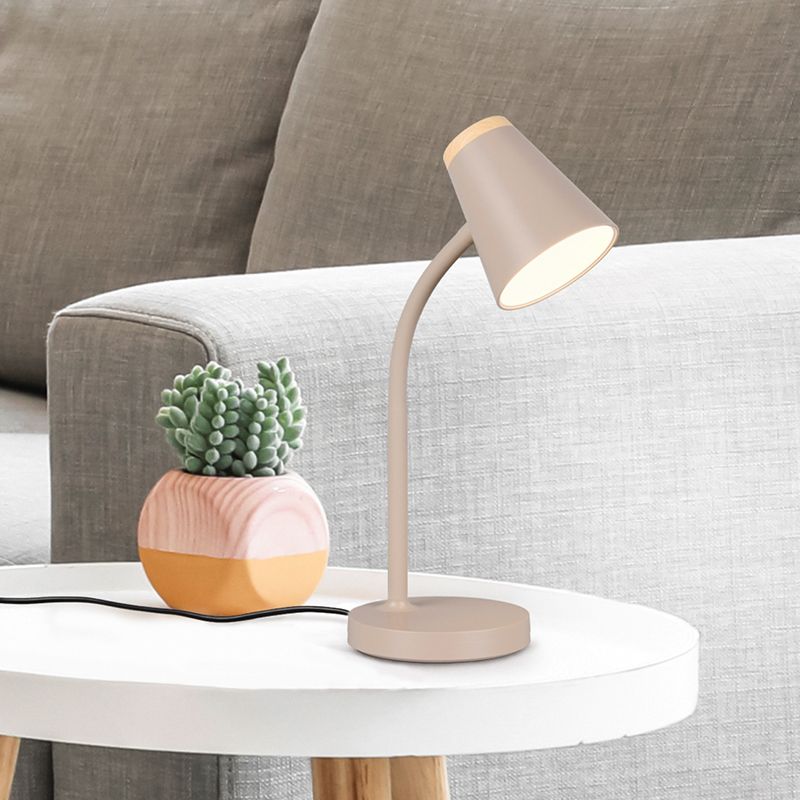 Lampe de table moderne marronne, Rahul, 4,5W, 3000K LED, avec interrupteur