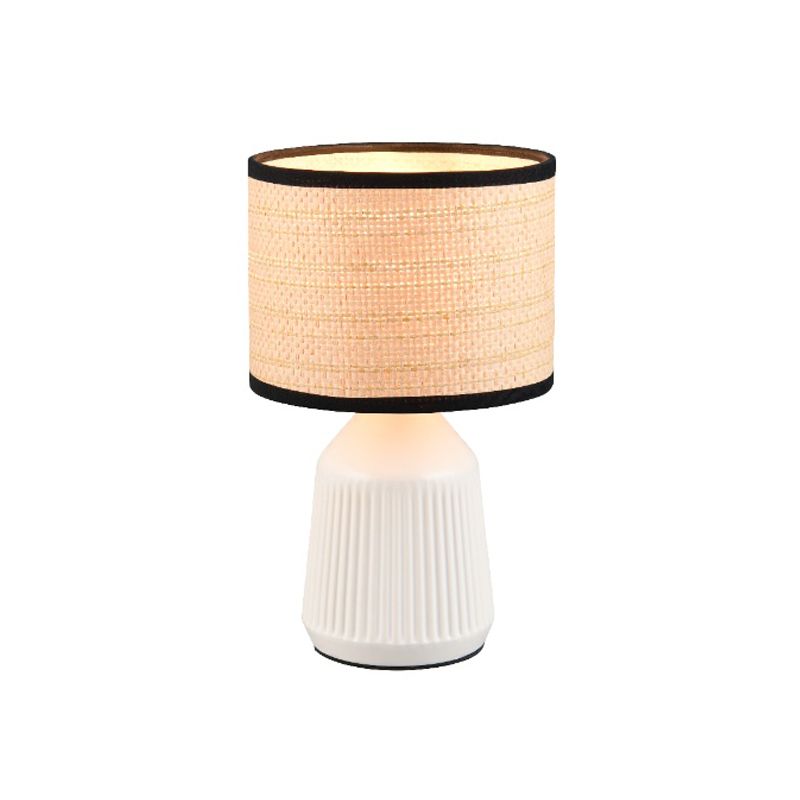 Lampe de table en céramique blanche, Shivam Lampe de table en céramique blanche, Shivam