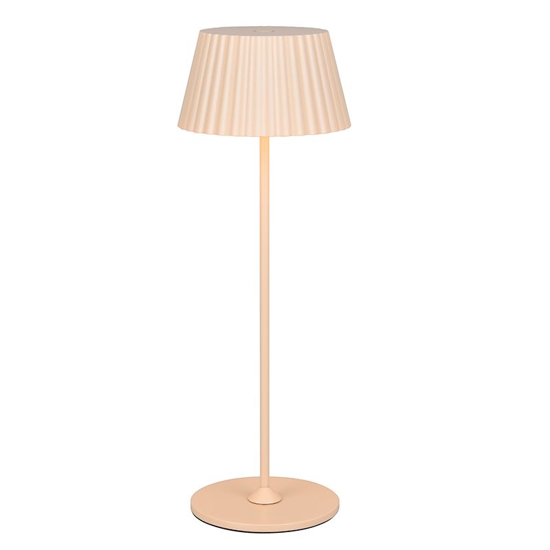 Lampe de table d'extérieur rechargeable moderne marronne, Reshma, 1,5W, 3000K LED, IP44, avec variateur tactile