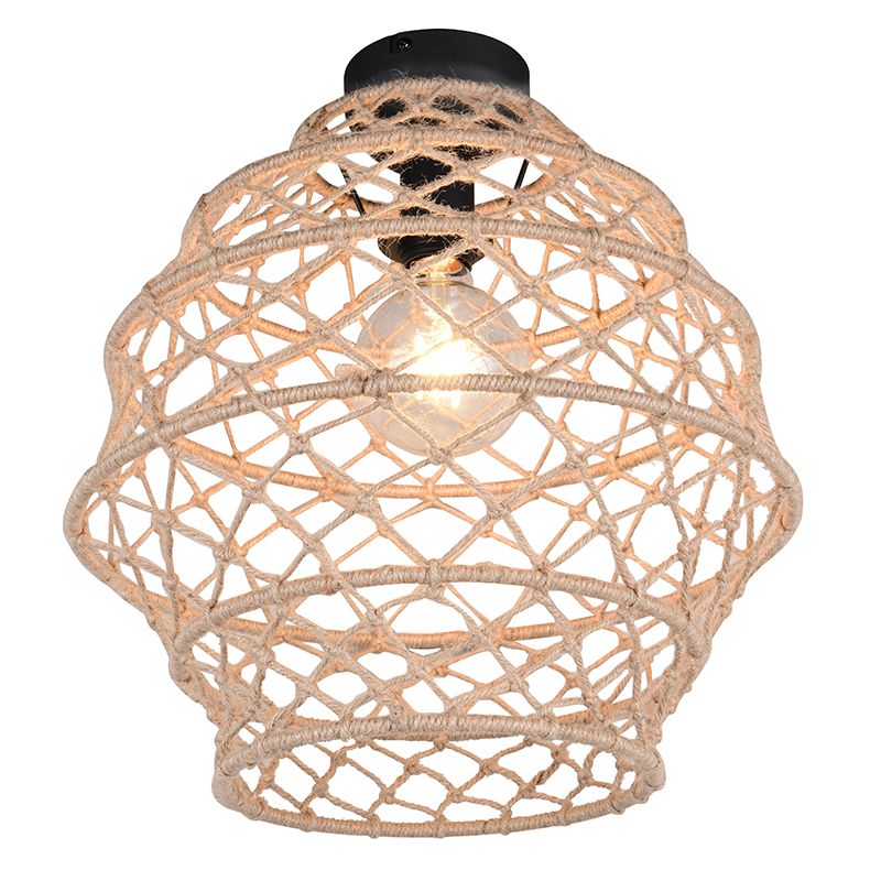 Plafonnier rustique marron, Liduina