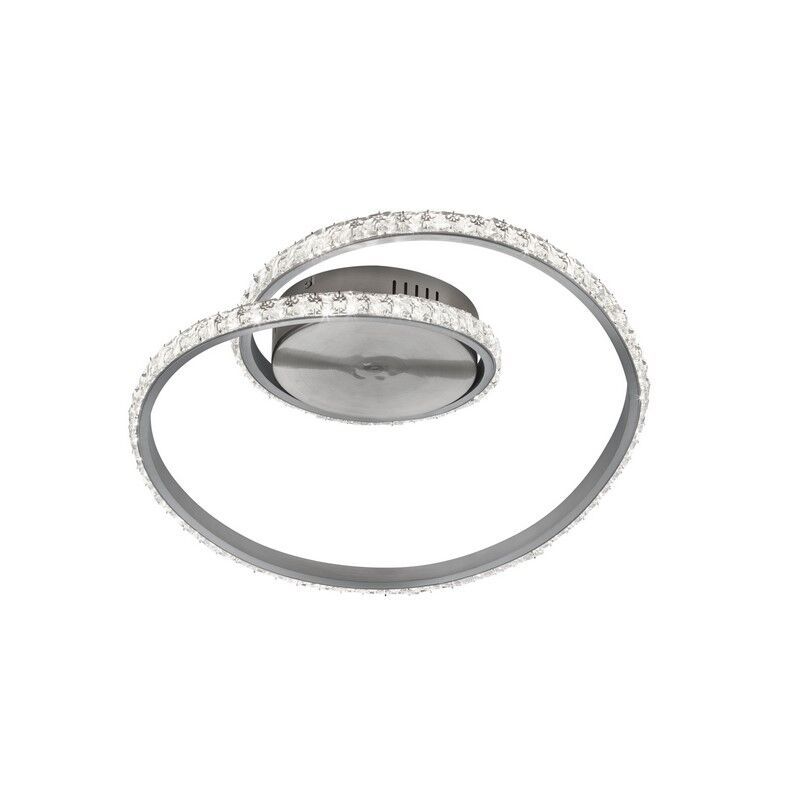 Lampe plafond moderne transparente, Salim, 19W, RGBW LED, avec télécommande