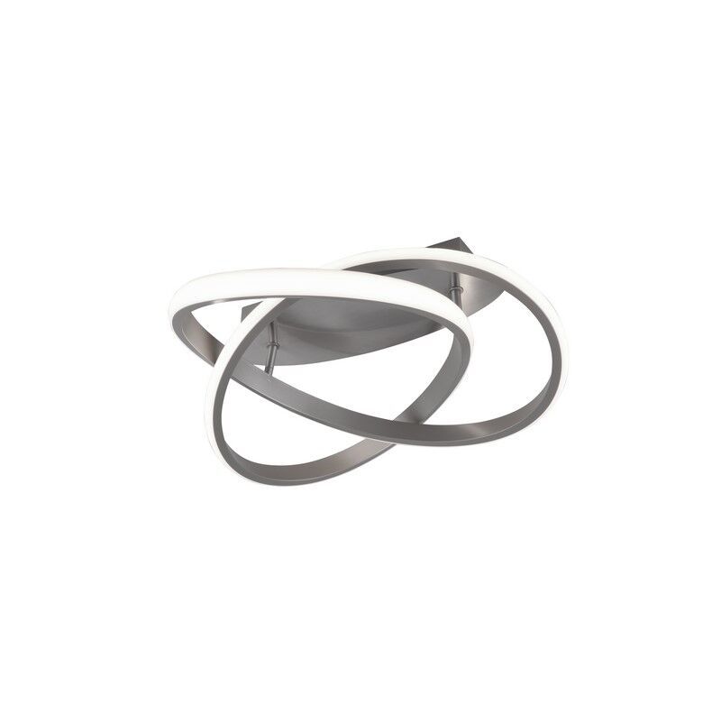Lampe plafond moderne nickel, Sanura, 18W, 3000K LED
