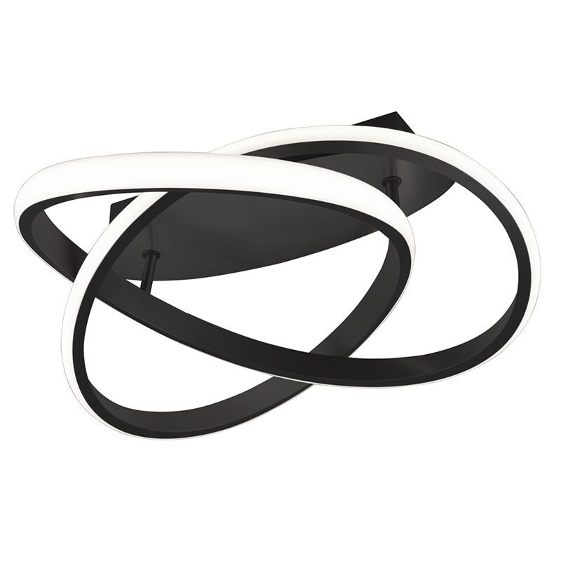 Lampe plafond moderne noire, Sanura, 18W, 3000K LED Lampe plafond moderne noire, Sanura, 18W, 3000K LED