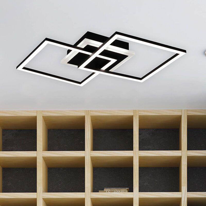 Lampe plafond moderne noire, Semira, 25W, 3000K LED Lampe plafond moderne noire, Semira, 25W, 3000K LED