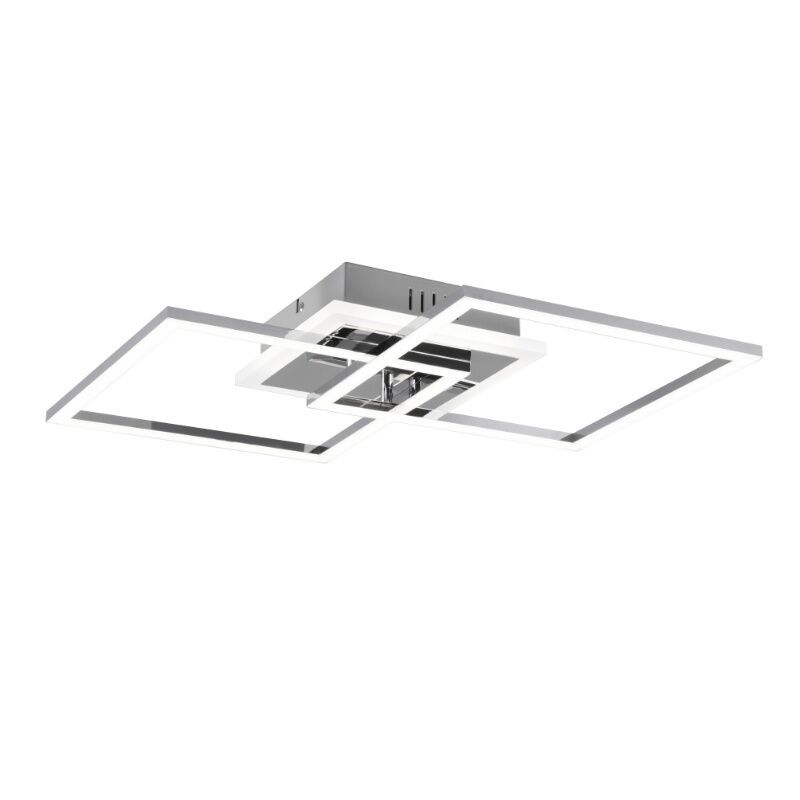 Plafonnier moderne chromé, Semira, 25W, 4000K LED, gradable en 3 étapes Plafonnier moderne chromé, Semira, 25W, 4000K LED, gradable en 3 étapes