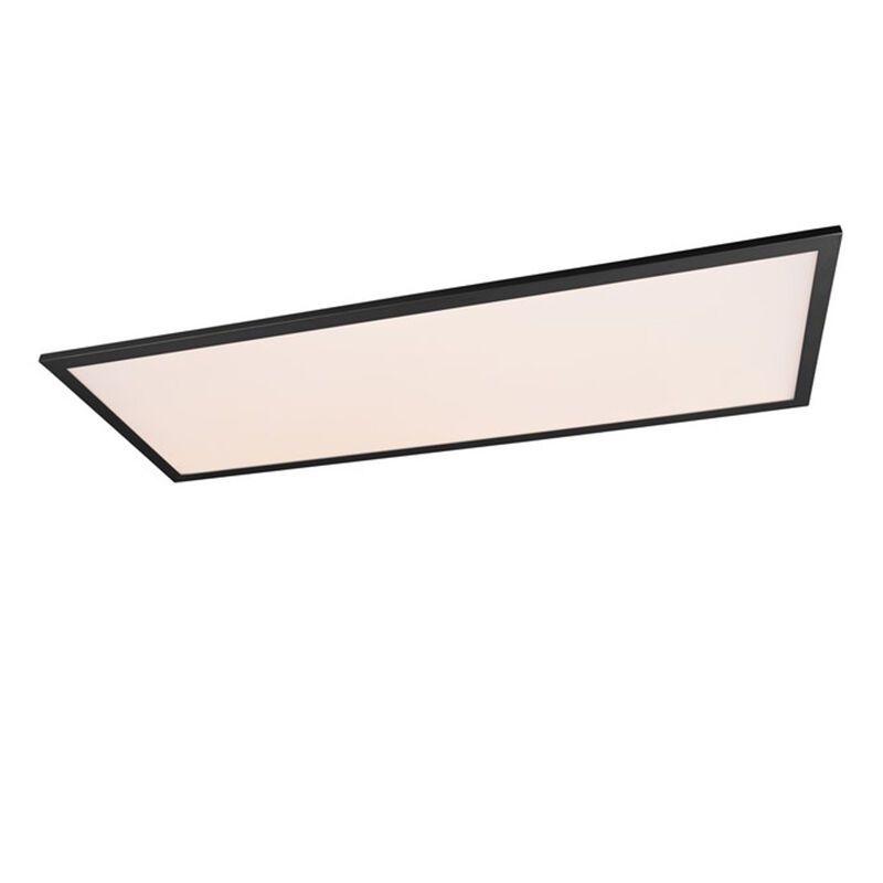 Lampe plafond moderne noire, Marlise, 33,5W, blanc chaud à froid réglable LED, avec télécommande