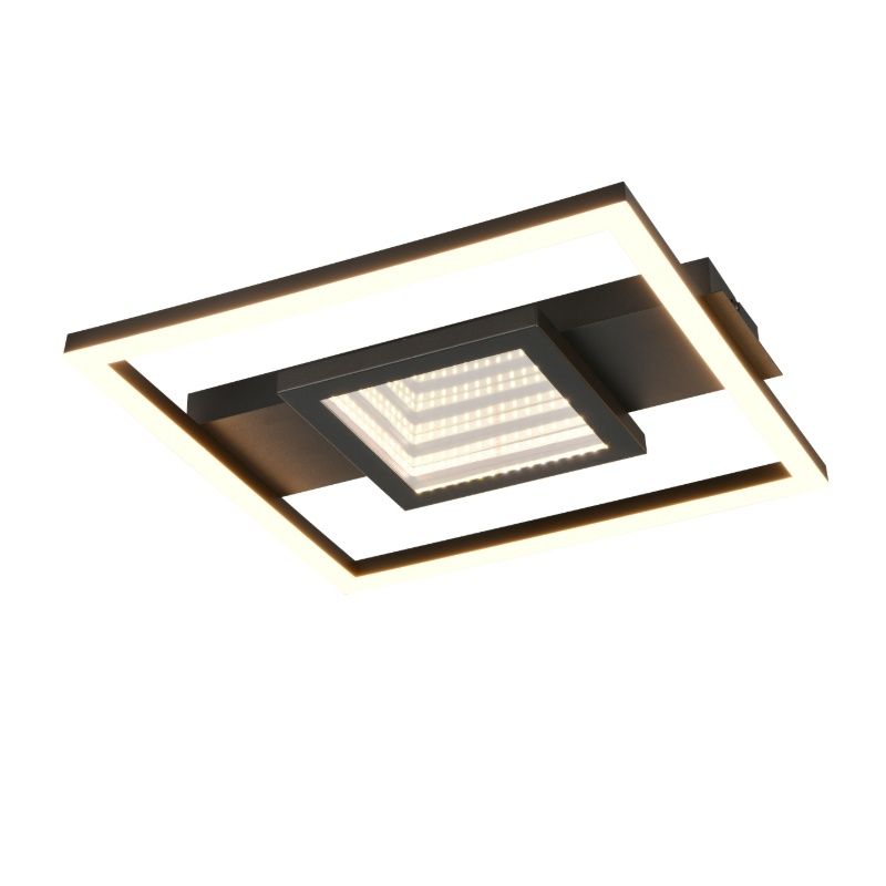 Plafonnier moderne noir, Sandhia, 16W, 3000K LED Plafonnier moderne noir, Sandhia, 16W, 3000K LED