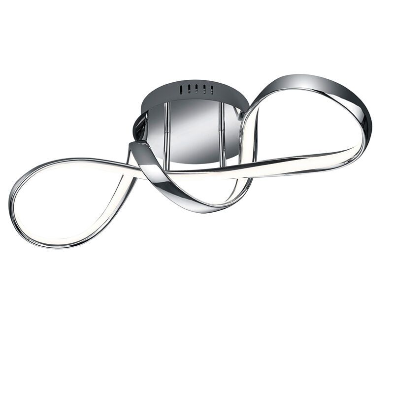 Plafonnier design chromé, Renso, 28W, 4000K LED, gradable en 3 étapes