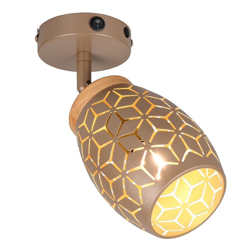 Spot mural moderne marron, Delana, avec interrupteur Spot mural moderne marron, Delana, avec interrupteur