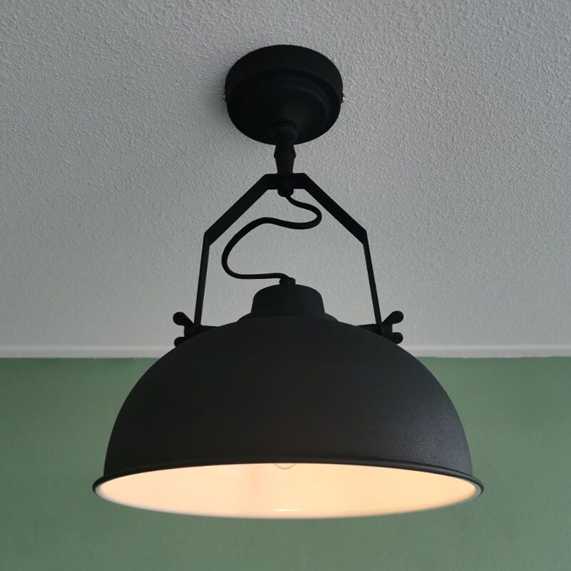 Lampe plafond noire industrielle, Fellen Lampe plafond noire industrielle, Fellen