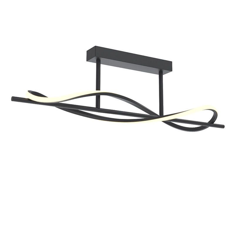 Plafonnier noir moderne, Levon, 30W, 3000K LED, gradable en 3 étapes Plafonnier noir moderne, Levon, 30W, 3000K LED, gradable en 3 étapes