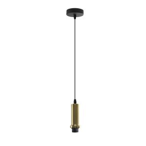 Suspension sans abat-jour dorée en aluminium, Rika