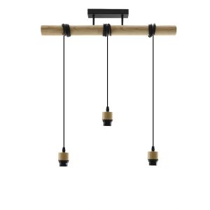 Suspension sans abat-jour bois, Rika