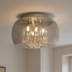 Plafonnier gris design, Lorenzo