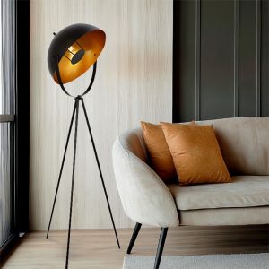 Lampadaire doré moderne, Brenna
