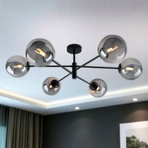 Plafonnier gris design, Remo