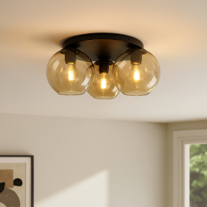 Plafonnier ambre design, Emerson