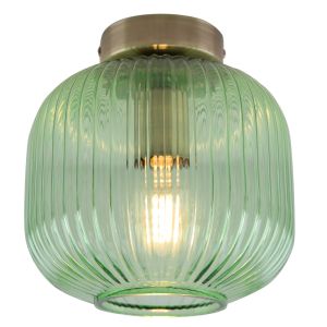 Plafonnier en verre doré, Charlois