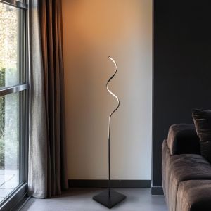 Lampadaire noir design, Giorgio, 11W, 3000K LED
