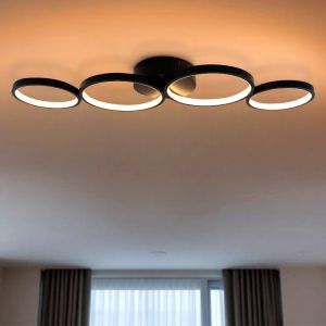 Lampe plafond noire design, Giorgio, 34W, 3000K LED
